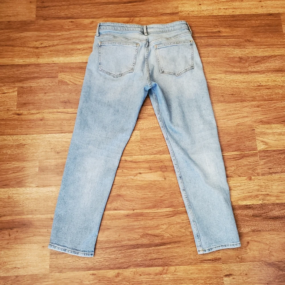 Denim&Co Cropped Jeans Size 4 Button Fly